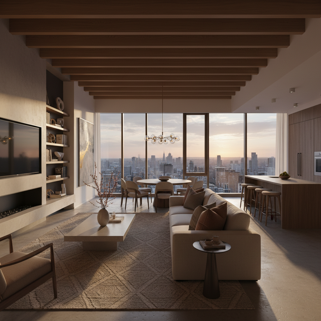 Intérieur d'une bibliothèque institutionnelle avec de hautes étagères en bois et une lumière dorée filtrant à travers de grandes fenêtres, symbolisant le savoir, la sérénité et l'engagement envers la connaissance